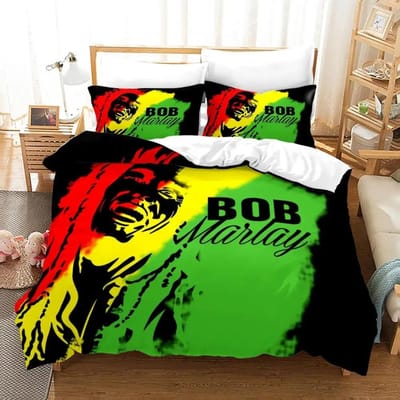 Bob Marley Dekbedovertreksets Muzieklegendes Jamaica Zanger Comfortabele Spreien Queen King Size Beddengoedsets Slaapkamerdecoratie EU Single 135x200cm