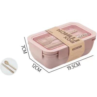 850/1100ML lunchbox van tarwestro bento box Magnetron Studenten met deksel kantine eenvoudige lunchbox rechthoekig draagbaar beige