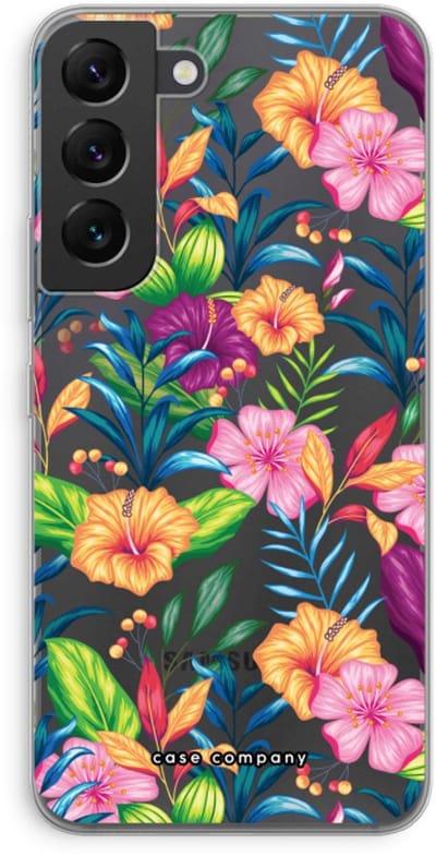 Case Company® - Hoesje geschikt voor Samsung Galaxy S22 hoesje - Tropisch 2 - Soft Cover Telefoonhoesje - Bescherming aan alle Kanten en Schermrand
