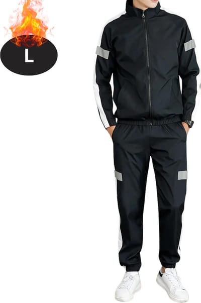 Nivard Joggingpak - Huispak - Volwassenen - Trainingspak - Comfortabel - Joggingsbroek - Tracksuit - Heren - 2 Delig - Zwart - L