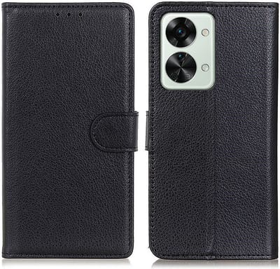 Coverup Hoesje - Geschikt voor OnePlus Nord 2T Hoesje - Coverup Book Case - Zwart