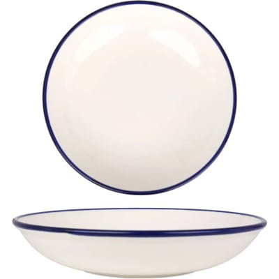 Rinart Diepbord - Blue Edge - Porselein - 25 cm (1300cc) - set van 6