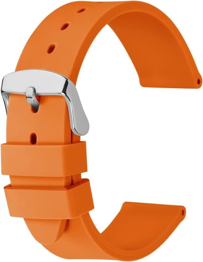 Siliconen Horlogebanden met Zilveren RVS Gesp - Zachte Rubber Vervangingsbanden 18mm 20mm 22mm 24mm voor Comfort en Stijl