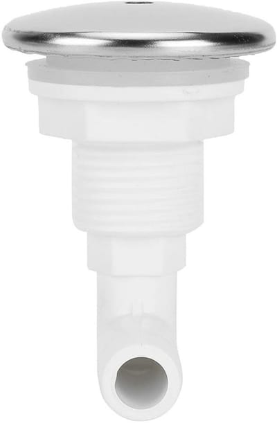 Dailygoods- Luchtmondstuk Uniek Beschermingsontwerp - Badkuip Accessoire - Hydrotherapie - Kunststof/Roestvrij Staal - Diameter 11 cm - Hoogte 5 cm - Badkuipmondstuk