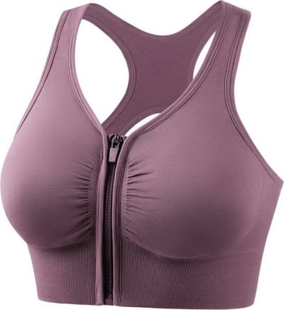Sportbeha met voorsluiting - Pastel Paars - Large - Let op! Valt klein, bestel minimaal een maat groter.