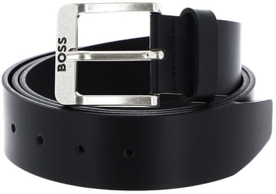 BOSS Leren riem Jemio Sz40 Leather Belt W80 Black zwart