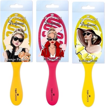 Top Choice Haarborstel Set - Rond - Haarborstel Anti Klit - Hair Brush - Haarborstel Meisje - 3 Stuks