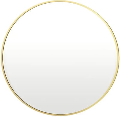Luxaliving Ronde Wandspiegel 80 cm – Goud Metaal – Veiligheidsglas – Modern Design