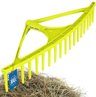 KOTARBAU® Bladhark, Tuinhark, Kunststof, 64 cm, Mintgroen, 18 Tanden, Bladbezem, Zonder Steel, voor Gras En Heg, Lichtgewicht Hark, Stevige Hark