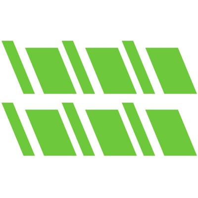 6 STUKS Reflecterende Auto Wiel Sticker Vinyl Precisie Gesneden Decal Sticker Streep Racing Wielnaaf Stickers groen