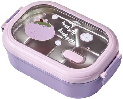 Dailygoods- Lunchbox Geïsoleerd - Roestvrijstalen Voedselcontainer - 22,5x14,5x8cm - Lekvrij - Gecompartimenteerd Ontwerp - Thermische Isolatie