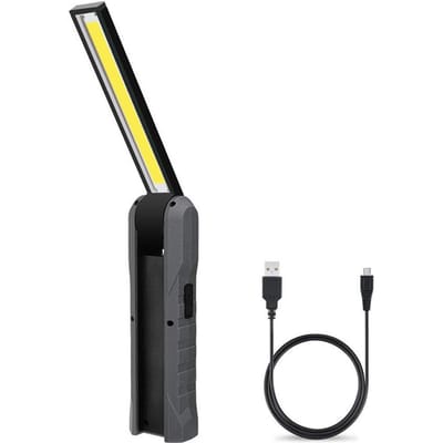 Draagbare opvouwbare USB-werklamp 4-modus COB-zaklamp Oplaadbare magnetische LED-zaklamp Flexibel voor donkergrijze kleur