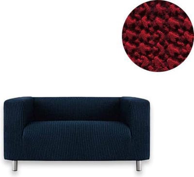 Belmarti® Bankhoes Milos hoge armleuning 170cm tot 190cm breed - Rood - Extreme Stretch Bankhoezen