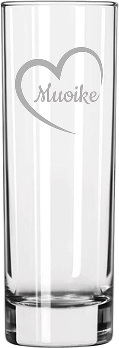 Gegraveerde longdrinkglas 22cl Muoike mei hert