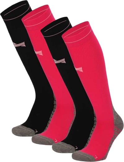 Xtreme - Hardloopkniekousen - Compressie - Roze - 4-pack - 35/38 -