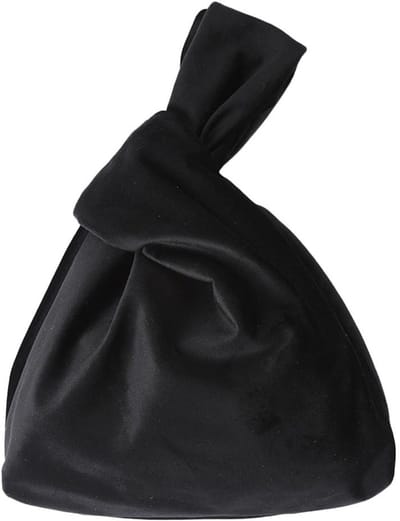 Dailygoods- Boodschappentas Retro - Flanellen Handtas - Opbergtas Cosmetische Snacks - Draagbare Polstas - Donkergroen - Afmetingen 23 x 21,5 x 0,3 cm