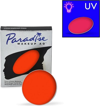 Mehron - Paradise AQ Schmink op Waterbasis Neon/Glow in the Dark - Super Nova - Neon Oranje - 7 gram