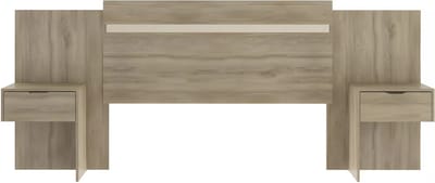 Vente-unique Hoofdeinde met nachtkastjes - Uitbreidbaar 140/160 cm - Eiken - PARATI