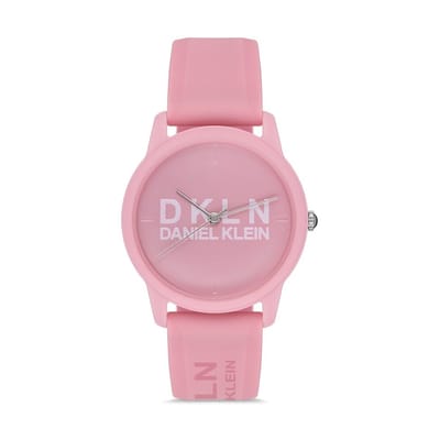 Daniel Klein DK.1.12645-4 - Horloge - Analoog - Dames - Vrouwen - siliconen band - rond - Roze