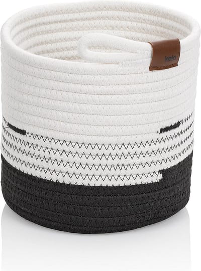 Mand, 18 x 17 cm, Rond, Wit/Zwart - Kela |Hedda