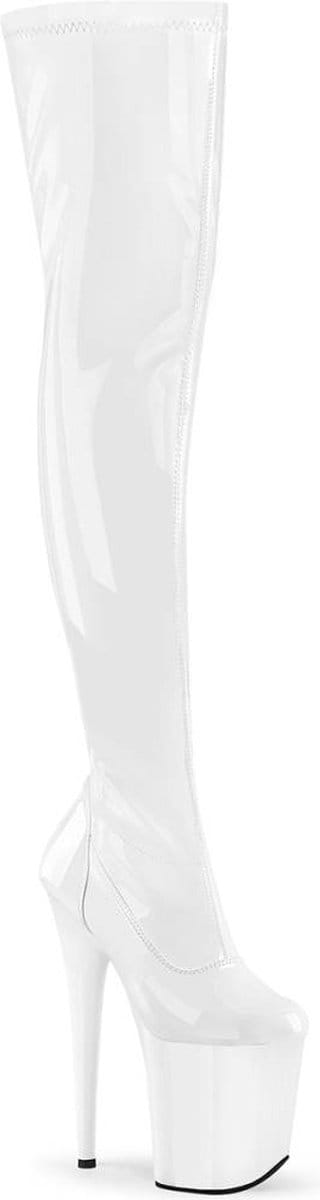 Pleaser - FLAMINGO3000 Plateau Overknee Laarzen - US 5 - 35 Shoes - Wit