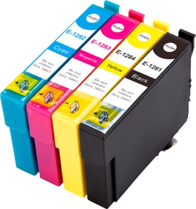 Inktcartridges 4 stuks Geschikt voor Epson T1285 | Multipack - Geschikt voor Epson Stylus SX125, SX130, SX235W, SX420W, SX425W, SX435W, SX445W, Stylus Office BX305F, BX305FW - Inktpatronen - cartridges - patronen