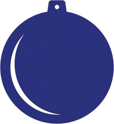 Kerstbal vilt onderzetters - Donkerblauw - 6 stuks - ø 10 cm - Kerst onderzetter - Tafeldecoratie - Glas onderzetter - Cadeau - Woondecoratie - Tafelbescherming - Onderzetters voor glazen - Kerst tafelen - Woonaccessoires - Tafelaccessoires