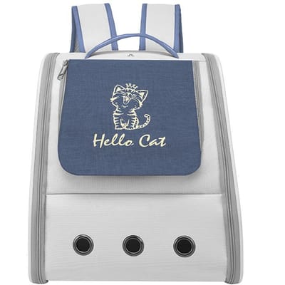 Sac pour chat  Sac pour animal de compagnie portable de grande capacité  Sac à dos  Sac pour chien quatre saisons  Sac pour chat portable respirant 32*28*38cm
