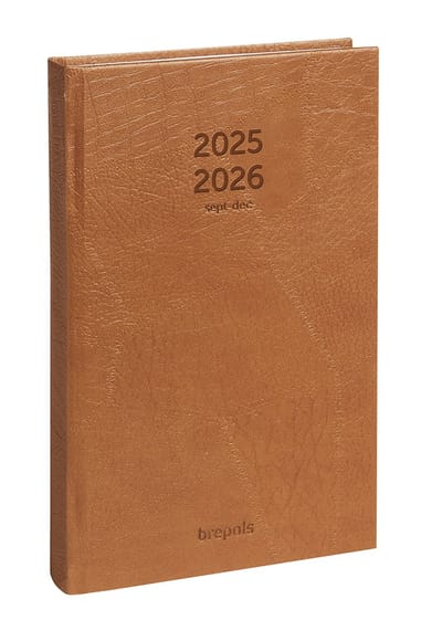Brepols agenda 2026 - 16Maanden - DAG - LUCCA - Schoolagenda - 1 dag op 1 pagina - Stevige omslag - Dagoverzicht - Bruin - 13.3 x 20.8 cm - september 2025 tm december 2026