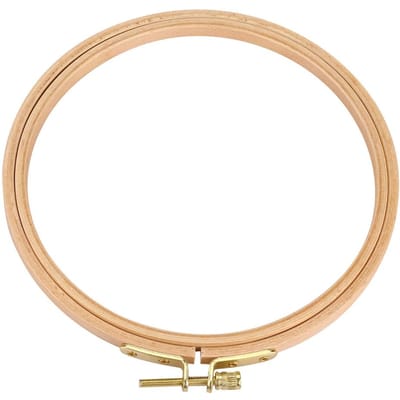 Cercle à Broder à la Main Cadre en Bois Cercle pour Point de Croix Broderie Arts de l'Aiguille Outil DIY 15.5cm