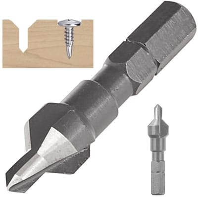 GEKO Countersink boor - HSS staal - 4/10 mm - 45° hoek - Hexagonale schacht