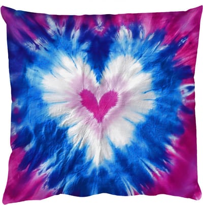 Sierkussens - Kussentjes Woonkamer - 50x50 cm - Hartvormig - Tie dye - Paars