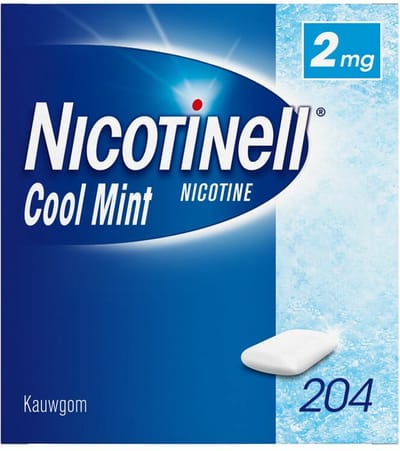 Nicotinell Kauwgom Cool Mint 2mg - 1 x 204 stuks