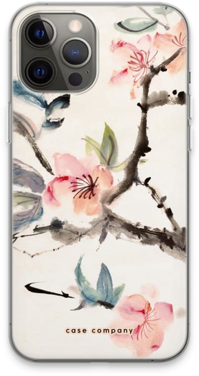 Case Company® - Hoesje geschikt voor iPhone 13 Pro Max hoesje - Japanse bloemen - Soft Cover Telefoonhoesje - Bescherming aan alle Kanten en Schermrand