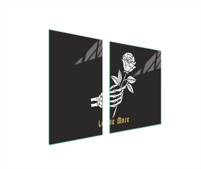 TMK ArtDeko - Snijplank - Glas - 100x52 cm - Roos