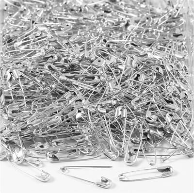 Veiligheidsspelden, L: 22 mm, dikte 0,6 mm, zilver, 500 stuk/ 1 doos