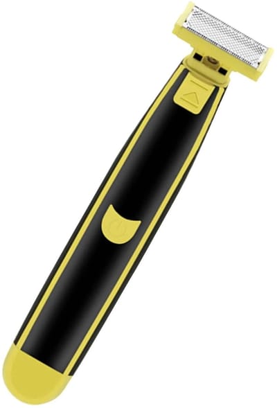 Waterdichte scheerapparaat voor schaamhaar voor mannen met 4 opzetkammen, 700mAh-batterij en elektrische baardtrimmer.