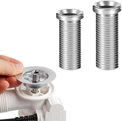 Ronte - RVS korfzeef schroeven set voor afvoer gootsteen - 2 stuks - 25 mm, 35 mm
