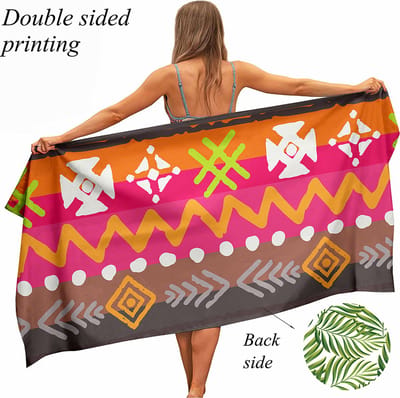 Ulticool Microvezel Handdoek - Geometrische figuren - Badhanddoek Strandlaken Sneldrogend Badlaken - 160 x 80 cm - Reizen Sauna Spa Yoga Lichtgewicht Reishanddoek Microfiber Gadget Vrouw