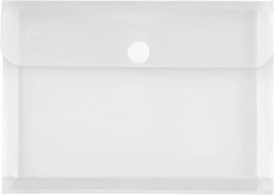 Enveloptas Foldersys A5 PP transp + expansievouw 30mm Velcro Omslag Met Balg A5