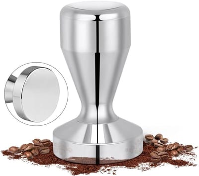 Koffiestamper, 51 mm Espresso Koffiepers Roestvrij Staal Zilver Sabotage Coffeeshop Benodigdheden