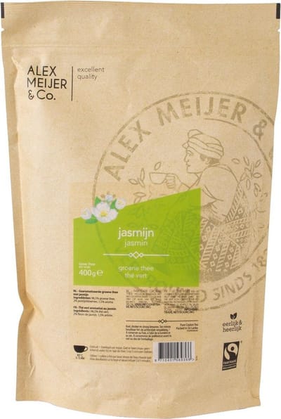 Alex Meijer groene jasmijn thee los - Fair Trade - 400 gram