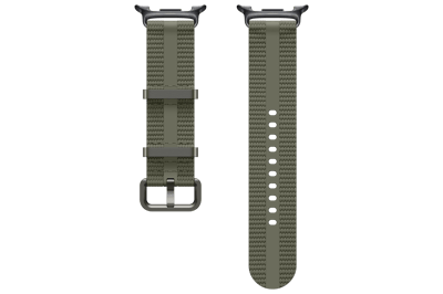 Originele Nylon Athleisure Band voor de Samsung Galaxy Watch 9 (40/44mm) / Watch 8 (40/44mm) / Classic (46mm) - Maat S/M - Groen