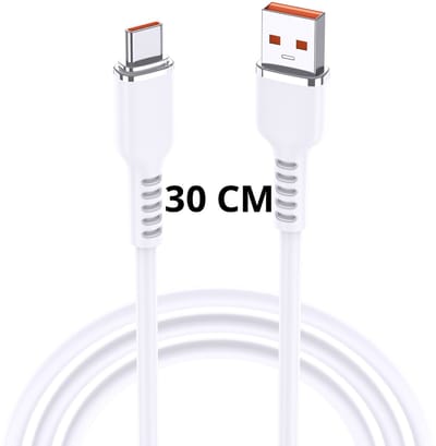 Ntech USB C Kabel – 30cm usb c naar USB A kabel 60W - Wit
