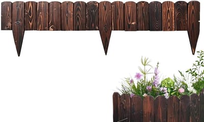 Houten Landschapsrand - Tuinpad Afboording - Tuinrand Creëren - Weerbestendige Technologie - 35x35 cm - Bruin