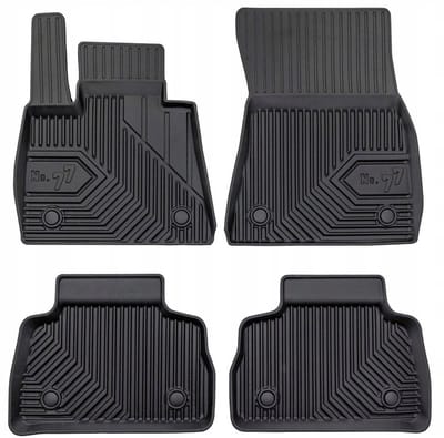 Frogum - No.77 - Automatten 3D - Geschikt voor BMW X6 (G06) vanaf 2019 - 4-delig - TPE Rubber - Zwart