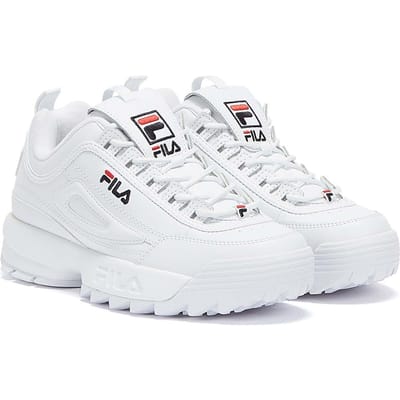 Heren Dames Fila Disruptor II Premium Sportschoenen - (Wit)