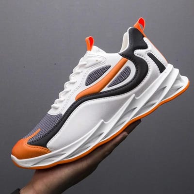Nieuwe Hoge kwaliteit Ventilatie Mesh Casual Herenschoenen Buitenshuis Mode Luxe Goederen Designer Herenschoenen Sneakers 44 oranje