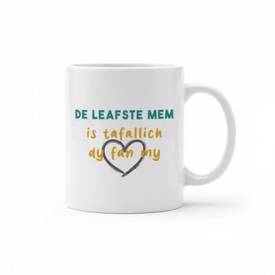 De Leafste Mem Mok – Lieve Friese Moeder Quote Koffiemok – 330 ml Keramische Mok Cadeau
