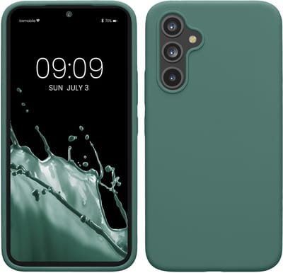 kwmobile telefoonhoesje geschikt voor Samsung Galaxy A54 5G - Hoesje met siliconen coating - Smartphone case in dennengroen